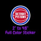 Detroit Pistons Full Color Vinyl Decal | Hydroflask decal | Cornhole decal 7