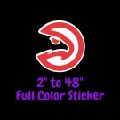 Atlanta Hawks Full Color Vinyl Decal | Hydroflask decal | Cornhole decal 4