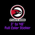 Atlanta Hawks Full Color Vinyl Decal | Hydroflask decal | Cornhole decal 2