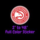 Atlanta Hawks Full Color Vinyl Decal | Hydroflask decal | Cornhole decal 1