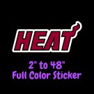 Miami Heat Full Color Vinyl Decal | Hydroflask decal | Cornhole decal 1