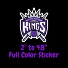 Sacramento Kings Full Color Vinyl Decal | Hydroflask decal | Cornhole decal 1