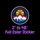 Denver Nuggets Full Color Vinyl Decal | Hydroflask decal | Cornhole decal 7