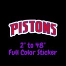 Detroit Pistons Full Color Vinyl Decal | Hydroflask decal | Cornhole decal 6