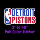 Detroit Pistons Full Color Vinyl Decal | Hydroflask decal | Cornhole decal 5