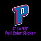Detroit Pistons Full Color Vinyl Decal | Hydroflask decal | Cornhole decal 1