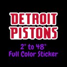 Detroit Pistons Full Color Vinyl Decal | Hydroflask decal | Cornhole decal 2
