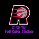 Toronto Raptors Full Color Vinyl Decal | Hydroflask decal | Cornhole decal 5