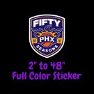 Phoenix Suns Full Color Vinyl Decal | Hydroflask decal | Cornhole decal 2