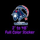 Washington Wizards Full Color Vinyl Decal | Hydroflask decal | Cornhole decal 3