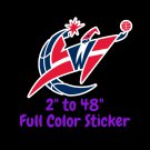 Washington Wizards Full Color Vinyl Decal | Hydroflask decal | Cornhole decal 2