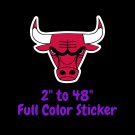 Chicago Bulls Full Color Vinyl Decal | Hydroflask decal | Cornhole decal 3