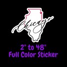 Chicago Bulls Full Color Vinyl Decal | Hydroflask decal | Cornhole decal 1
