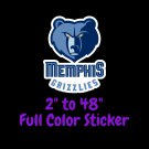 Memphis Grizzlies Full Color Vinyl Decal | Hydroflask decal | Cornhole decal 1