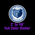 Memphis Grizzlies Full Color Vinyl Decal | Hydroflask decal | Cornhole decal 4