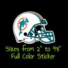 Miami Dolphins Full Color Vinyl Decal | Hydroflask decal | Cornhole decal 1