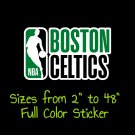 Boston Celtics Full Color Vinyl Decal | Hydroflask decal | Cornhole decal 6