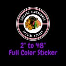 Chicago Blackhawks Full Color Vinyl Decal | Hydroflask decal | Cornhole decal 5