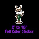 Milwaukee Bucks Full Color Vinyl Decal | Hydroflask decal | Cornhole decal 1