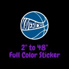 Dallas Mavericks Full Color Vinyl Decal | Hydroflask decal | Cornhole decal 6