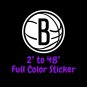 Brooklyn Nets Full Color Vinyl Decal | Hydroflask decal | Cornhole decal 5