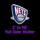 Brooklyn Nets Full Color Vinyl Decal | Hydroflask decal | Cornhole decal 6