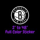 Brooklyn Nets Full Color Vinyl Decal | Hydroflask decal | Cornhole decal 3
