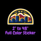 Denver Nuggets Full Color Vinyl Decal | Hydroflask decal | Cornhole decal 2