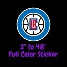 Los Angeles Clippers Full Color Vinyl Decal | Hydroflask decal Cornhole decal 6