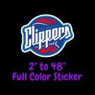 Los Angeles Clippers Full Color Vinyl Decal | Hydroflask decal Cornhole decal 1