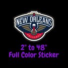 New Orleans Pelicans Full Color Vinyl Decal | Hydroflask decal Cornhole decal 1