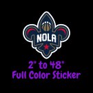 New Orleans Pelicans Full Color Vinyl Decal | Hydroflask decal Cornhole decal 4