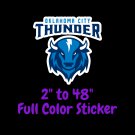 Oklahoma City Thunder Full Color Vinyl Decal | Hydroflask decal Cornhole decal 2