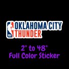 Oklahoma City Thunder Full Color Vinyl Decal | Hydroflask decal Cornhole decal 1