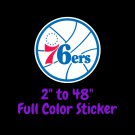 Philadelphia 76ers Full Color Vinyl Decal | Hydroflask decal | Cornhole decal 5