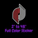 Portland Trail Blazers Full Color Vinyl Decal Hydroflask decal Cornhole decal 5