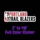 Portland Trail Blazers Full Color Vinyl Decal Hydroflask decal Cornhole decal 1