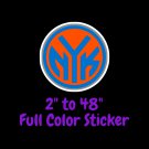 New York Knicks Full Color Vinyl Decal | Hydroflask decal | Cornhole decal 1
