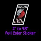 Portland Trail Blazers Full Color Vinyl Decal Hydroflask decal Cornhole decal 3