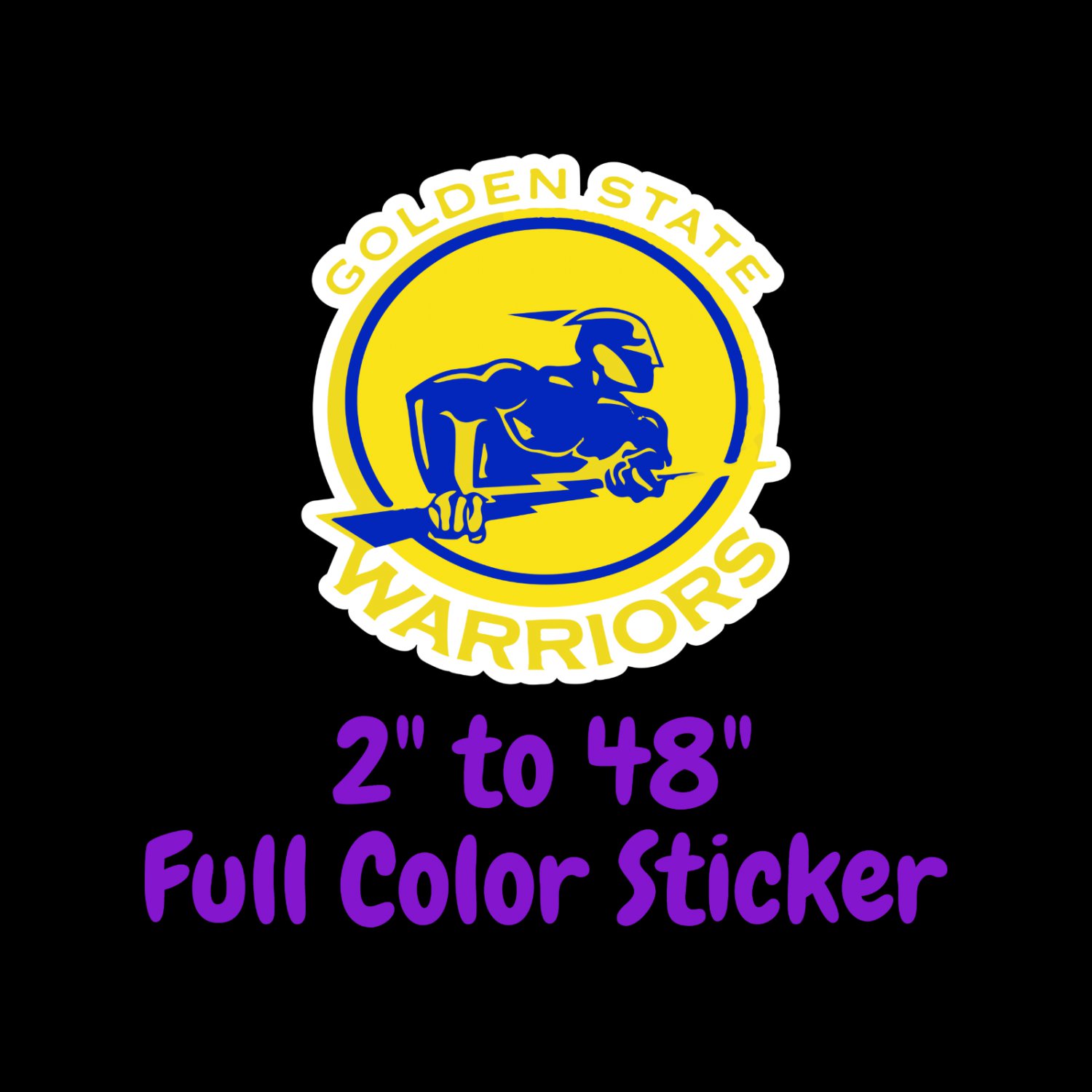 Golden State Warriors Full Color Vinyl Decal | Hydroflask decal Cornhole decal 1