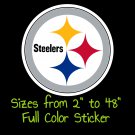 Pittsburgh Steelers Full Color Vinyl Decal | Hydroflask decal Cornhole decal 10