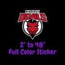 New Jersey Devils Full Color Vinyl Decal | Hydroflask decal | Cornhole decal 2