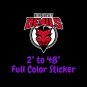 New Jersey Devils Full Color Vinyl Decal | Hydroflask decal | Cornhole decal 2