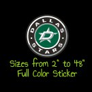 Dallas Stars Full Color Vinyl Decal | Hydroflask decal | Cornhole decal 2