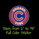 Chicago Cubs Full Color Vinyl Decal | Hydroflask decal | Cornhole decal 7