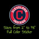 Cleveland Indians Full Color Vinyl Decal | Hydroflask decal | Cornhole decal 5