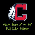 Cleveland Indians Full Color Vinyl Decal | Hydroflask decal | Cornhole decal 4