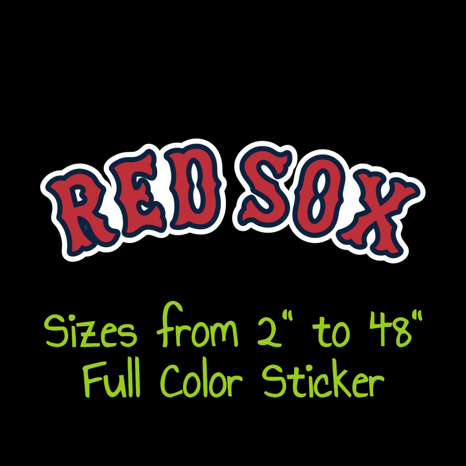 Boston Red Sox Full Color Vinyl Decal | Hydroflask decal | Cornhole decal 10