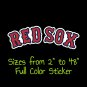 Boston Red Sox Full Color Vinyl Decal | Hydroflask decal | Cornhole decal 10