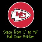 Kansas City Chiefs Full Color Vinyl Decal | Hydroflask decal | Cornhole decal 11